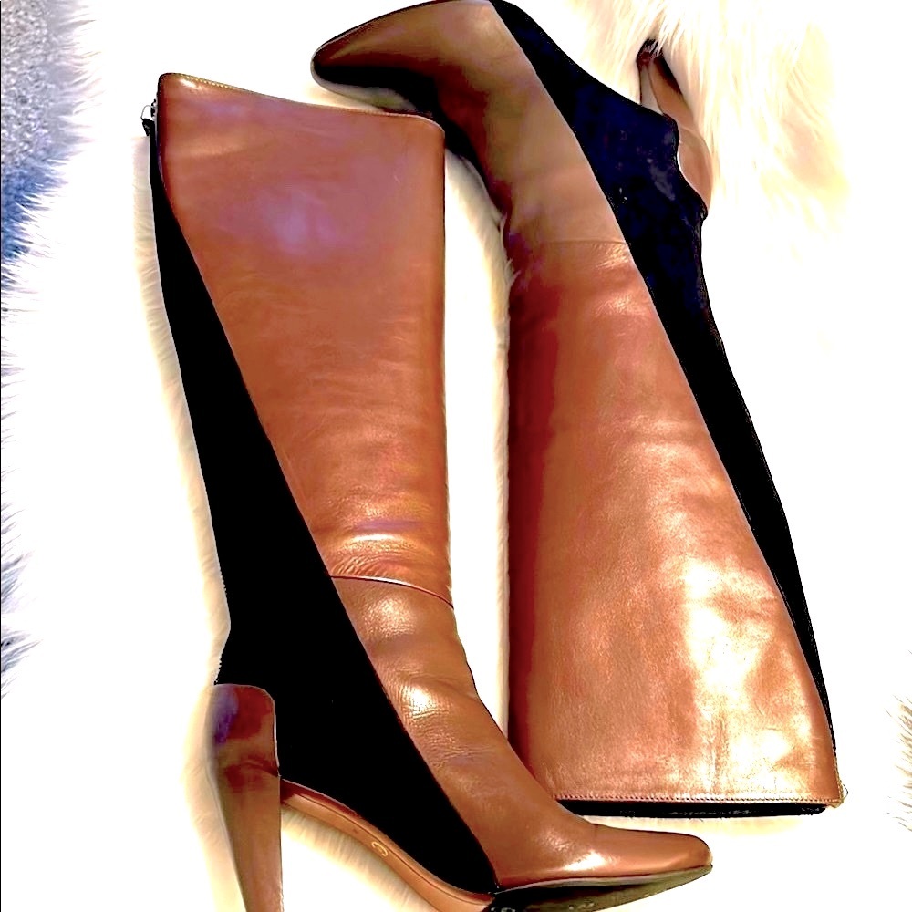 NWOT🤎10 Crosby Derek Lam🤎Two Toned Leather/Suede Boots🤎